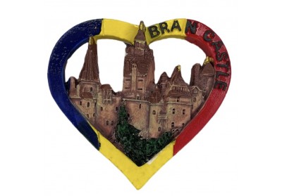 Magnet ceramic inimă Castelul Bran Magnet ceramic inimă Castelul Bran